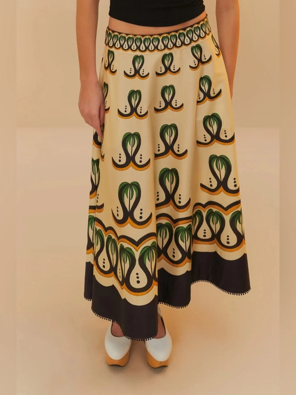 Farm Rio Coconut Tree Flow Skirt